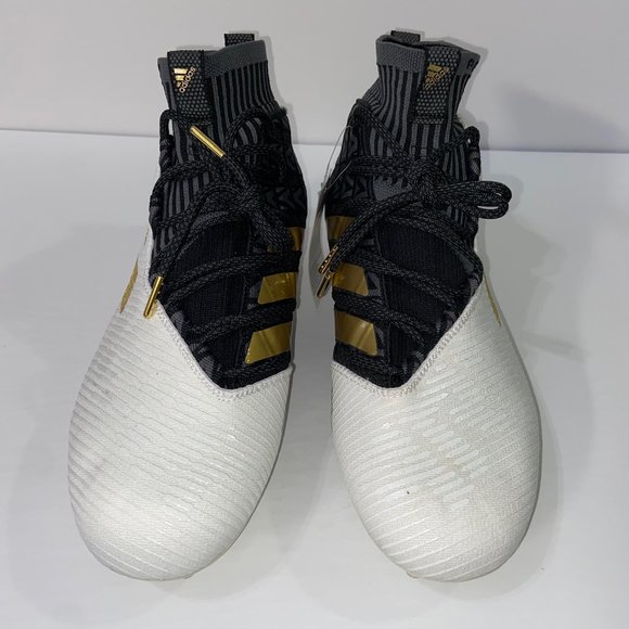 Adidas FREAK ULTRA Elite Mid Football Cleats White Black Gold F97378 Size 10.5 main image 5